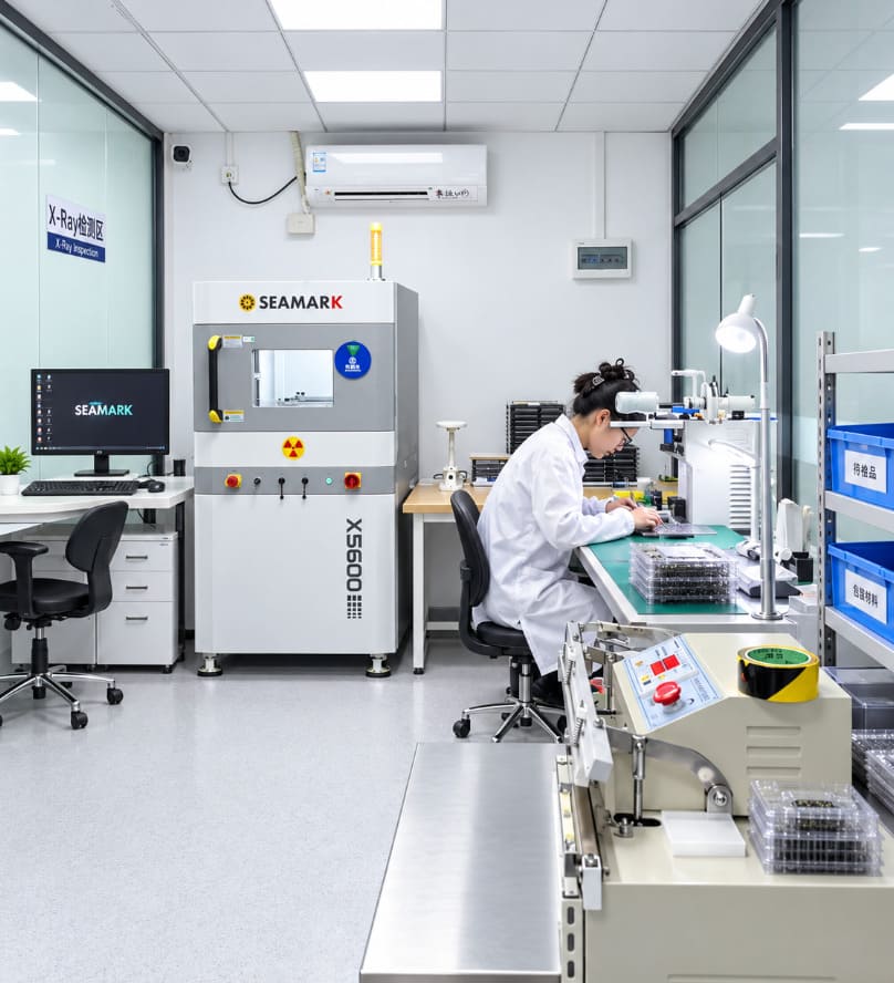 Supplied photograph of an external inspection laboratory